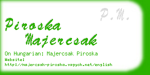 piroska majercsak business card